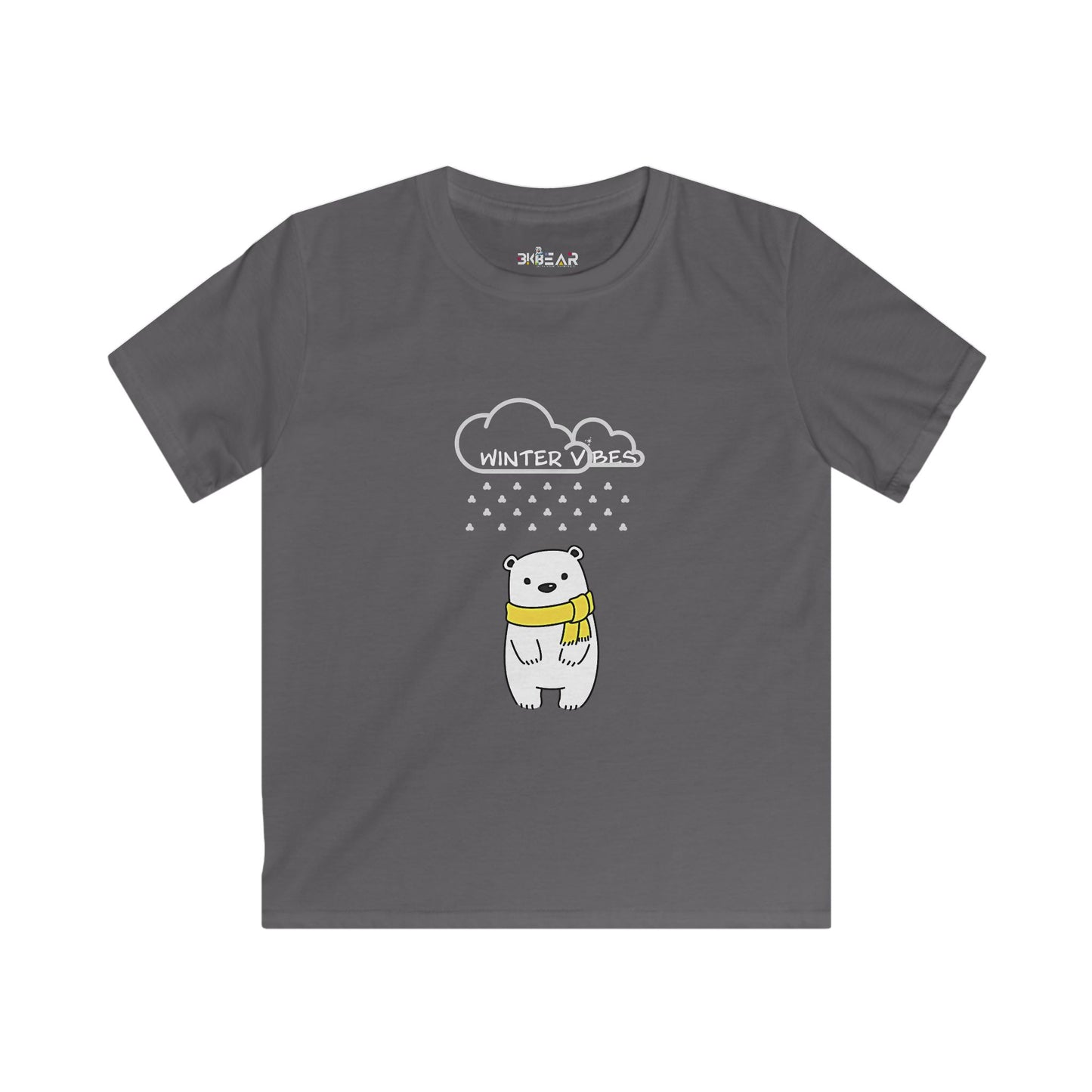 Winter Time Bear Kids Softstyle Tee