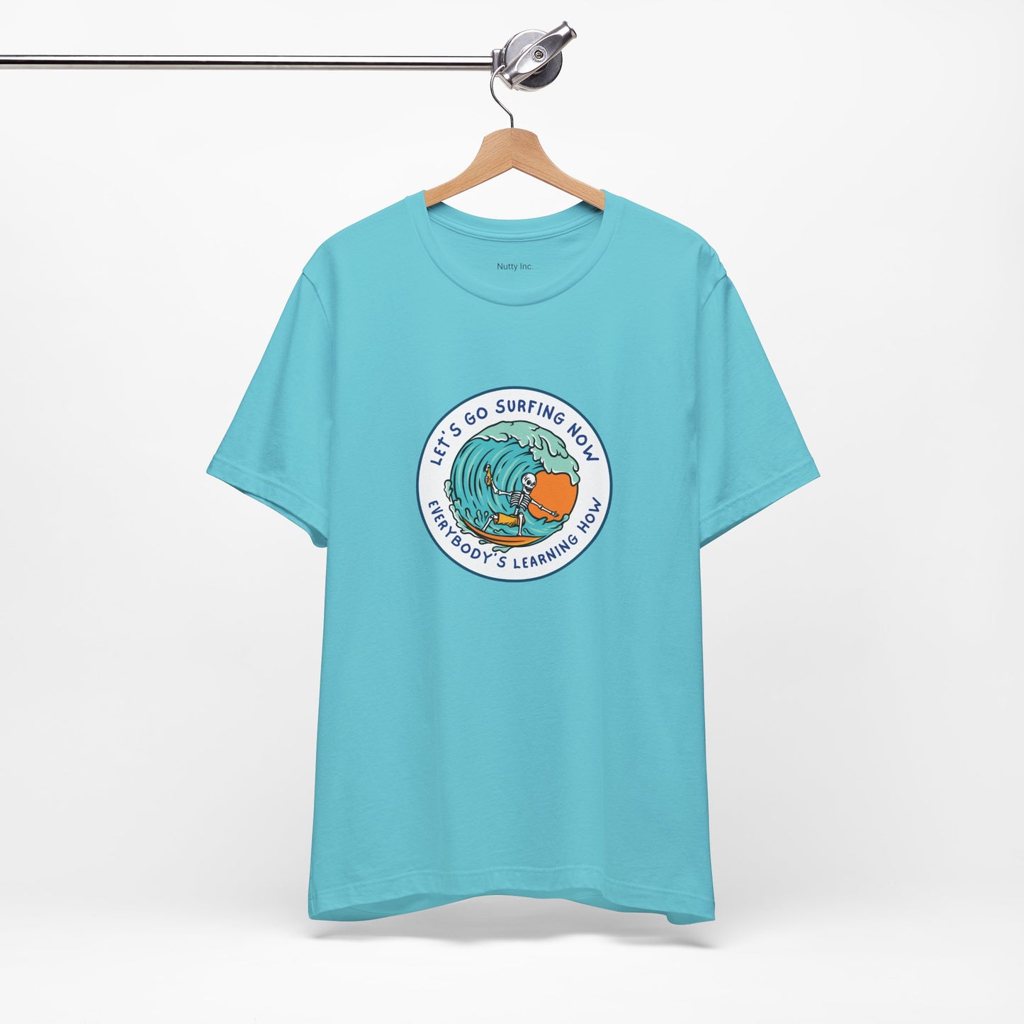 Let's Go Surfing Now. Everybody's Learning How. Unisex Jersey Short Sleeve Tee