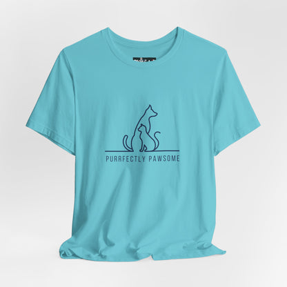 Purrfectly Pawsome. Unisex Jersey Short Sleeve Tee