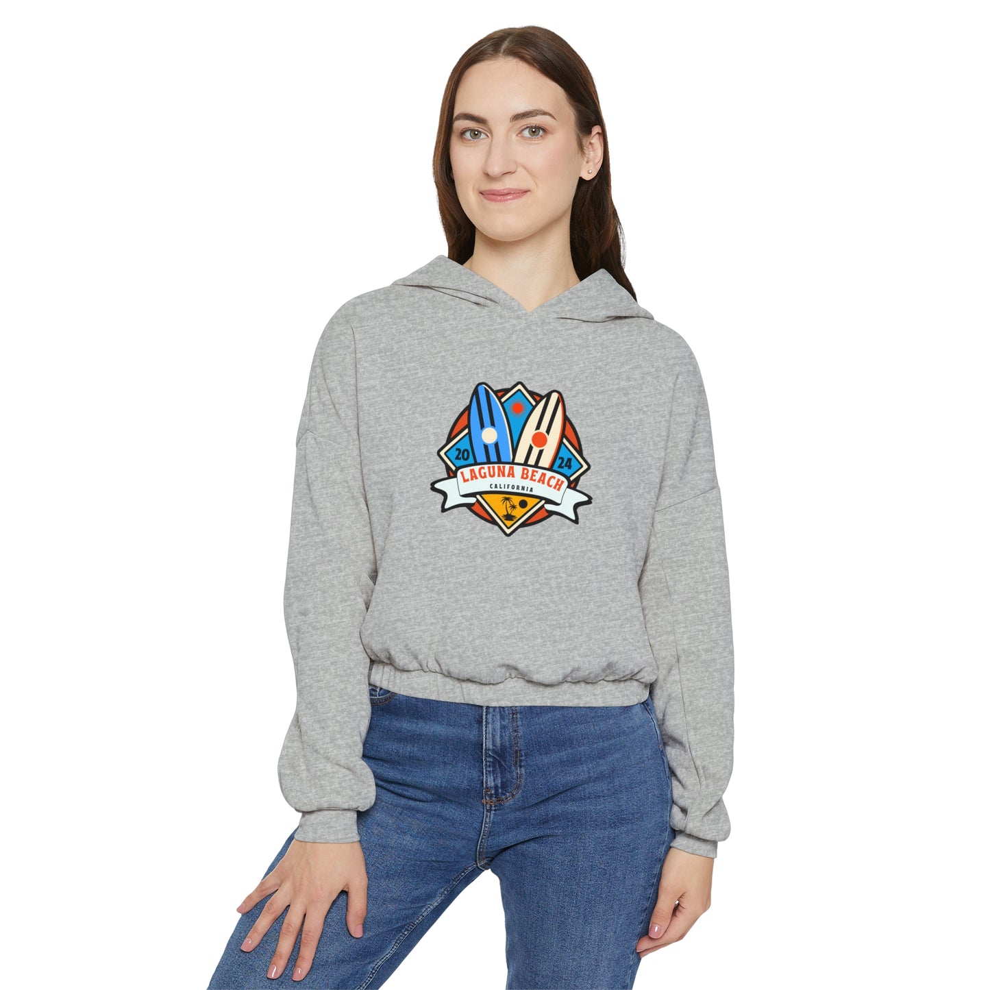 Laguna Beach 2024. Women's Cinched Bottom Hoodie