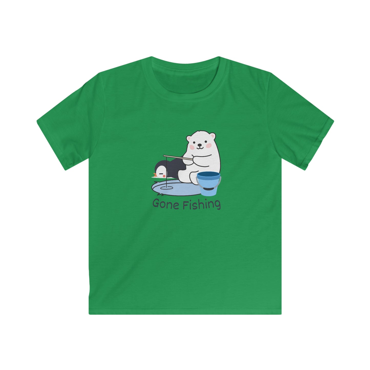 Gone Fishing. Kids Softstyle Tee