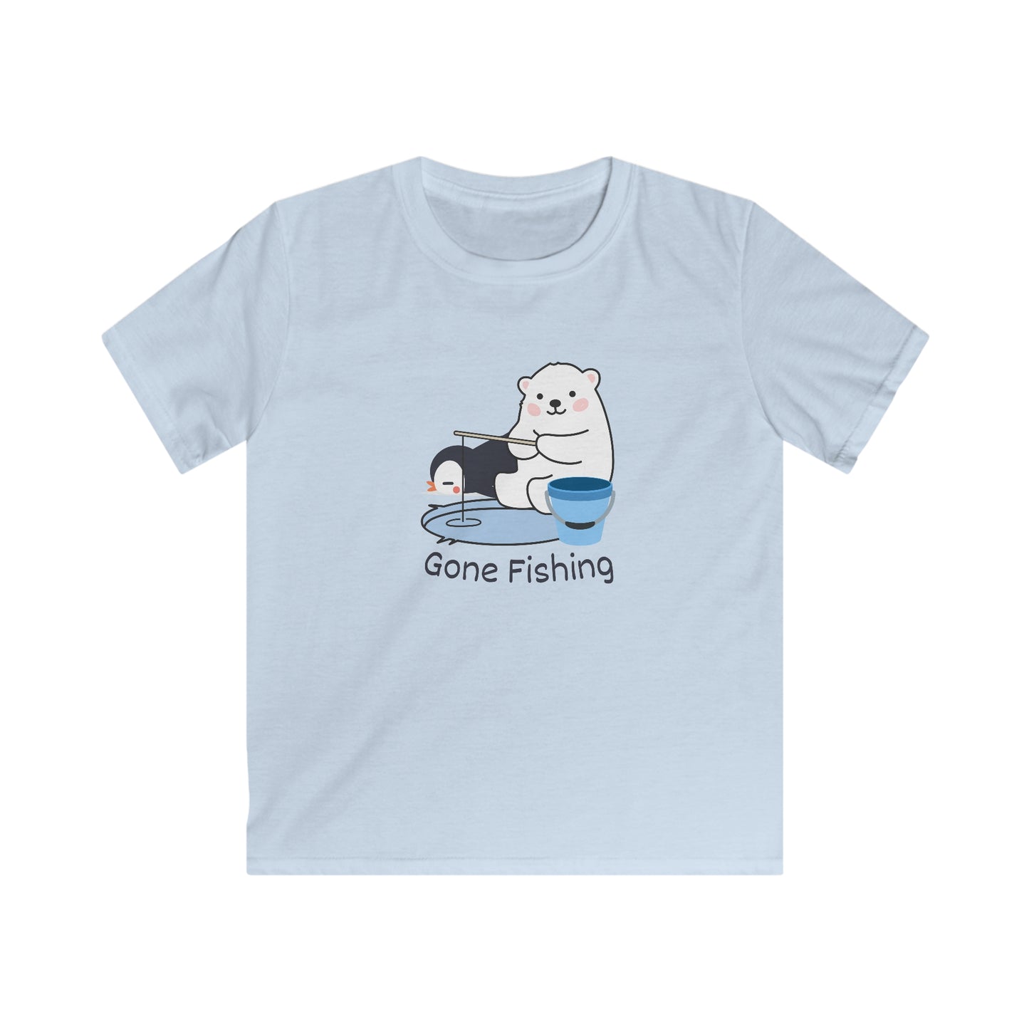 Gone Fishing. Kids Softstyle Tee