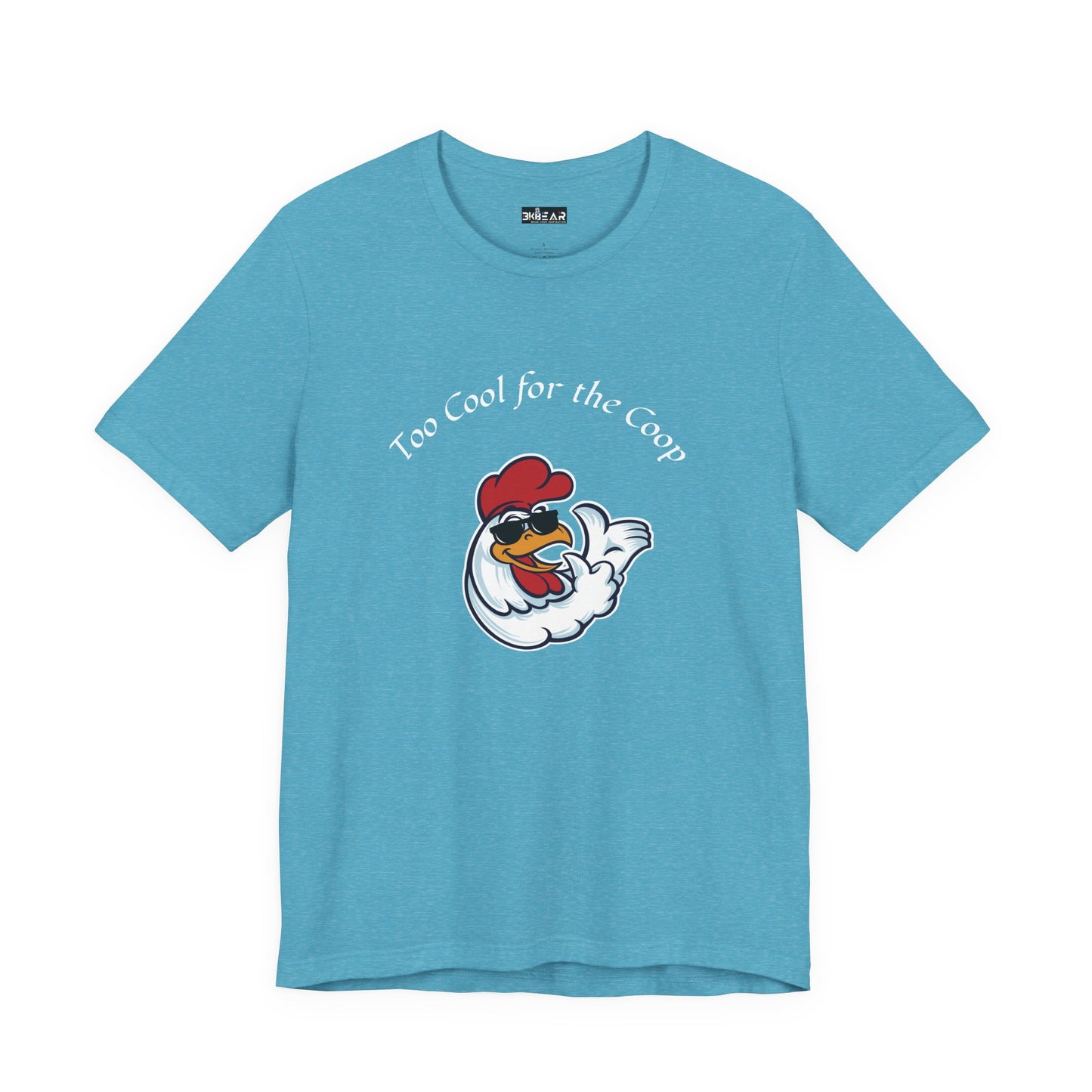 To Cool For The Coop- Chillin' Chicken Graphic. Unisex Jersey Short Sleeve Tee