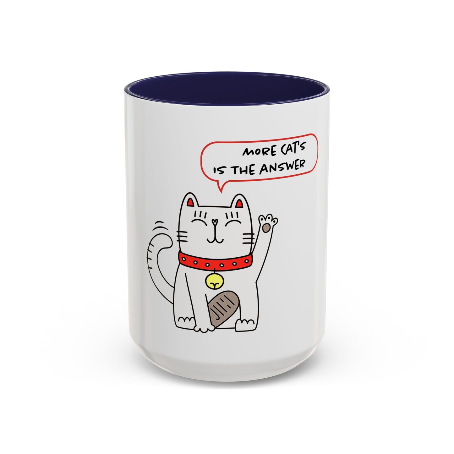 Oliver Says More Cats Is The Answer. Accent Coffee Mug, 11oz