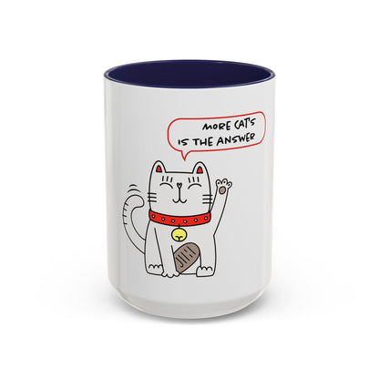 Oliver Says More Cats Is The Answer. Accent Coffee Mug, 11oz