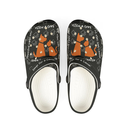 Black Dawgs For A Cause Rubber Clogs For Men