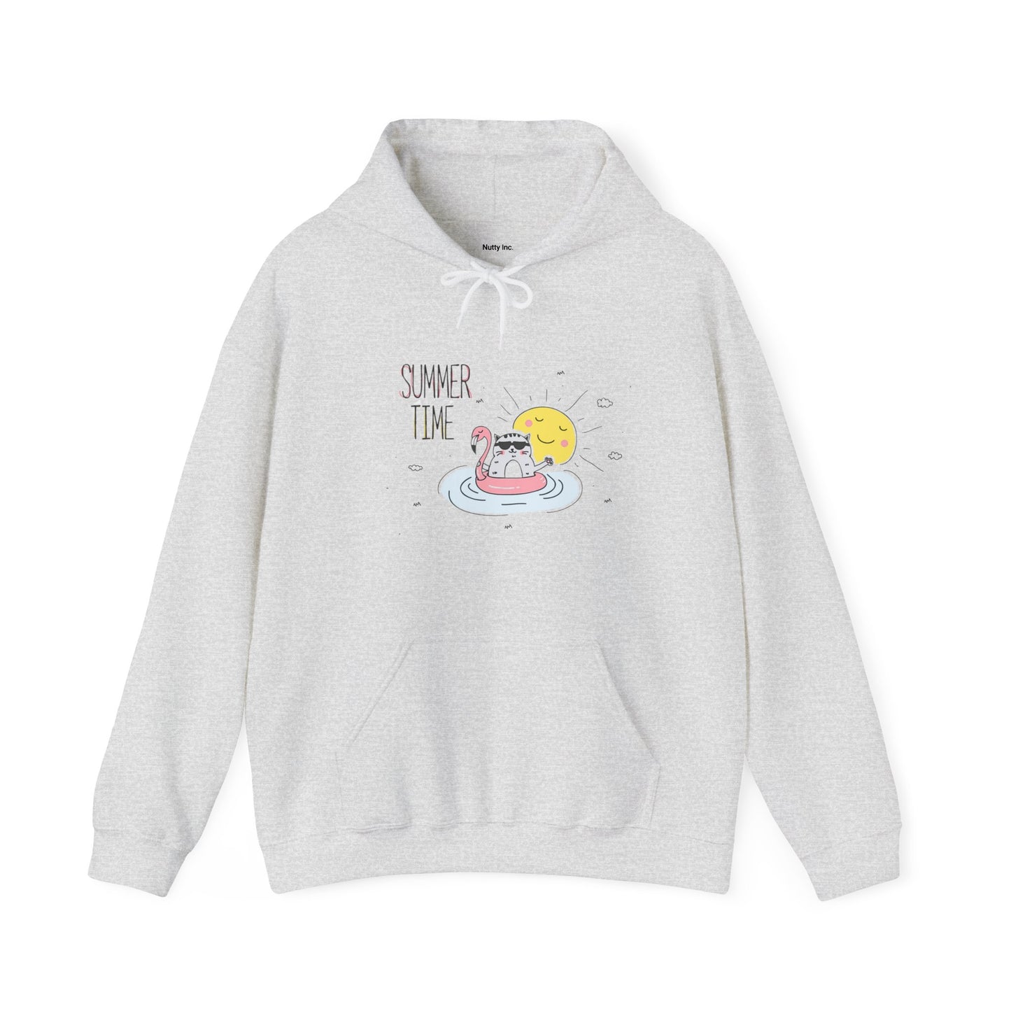 Jingles The Summertime Cat. Unisex Hooded Sweatshirt.