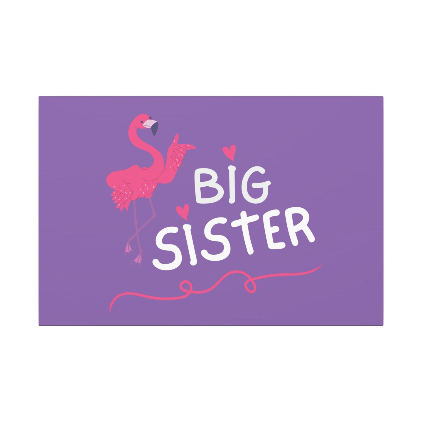 Adorable Big Sister Flamingo. Canvas Gallery Wraps