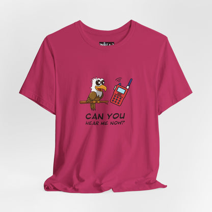 Burrowing Owl. Can You Hear Me Now? Unisex Jersey Short Sleeve Tee