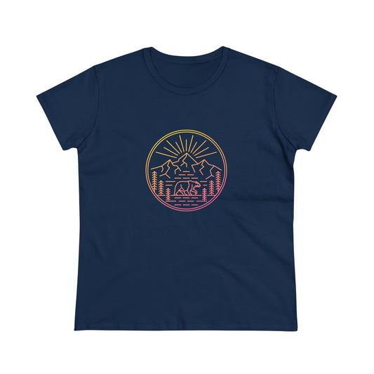 Explore The Outdoors. Women's Midweight Cotton Tee