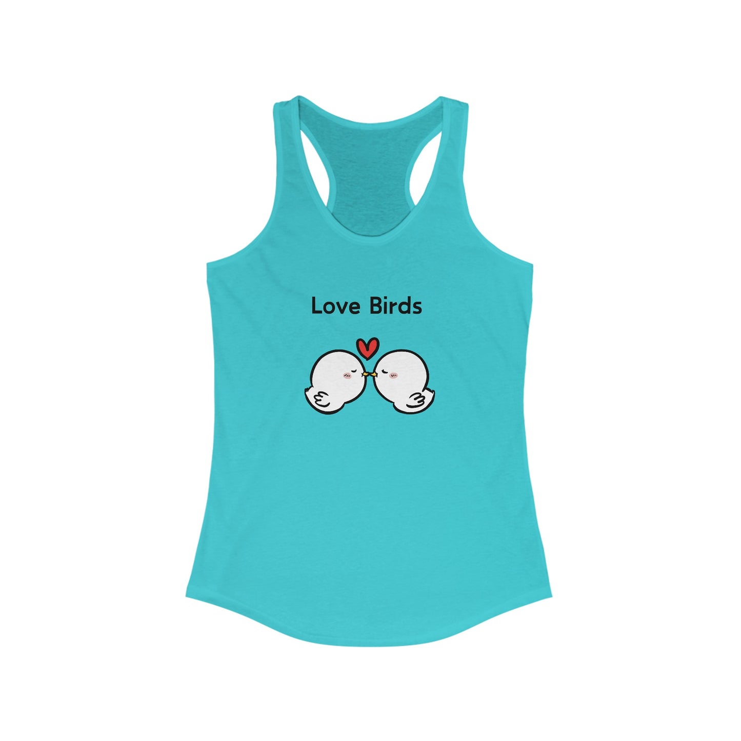 White Canary Love Birds. Women's Ideal Racerback Tank