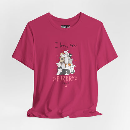 Adorable Animals that Love You Purry Much. Unisex Jersey Short Sleeve Tee