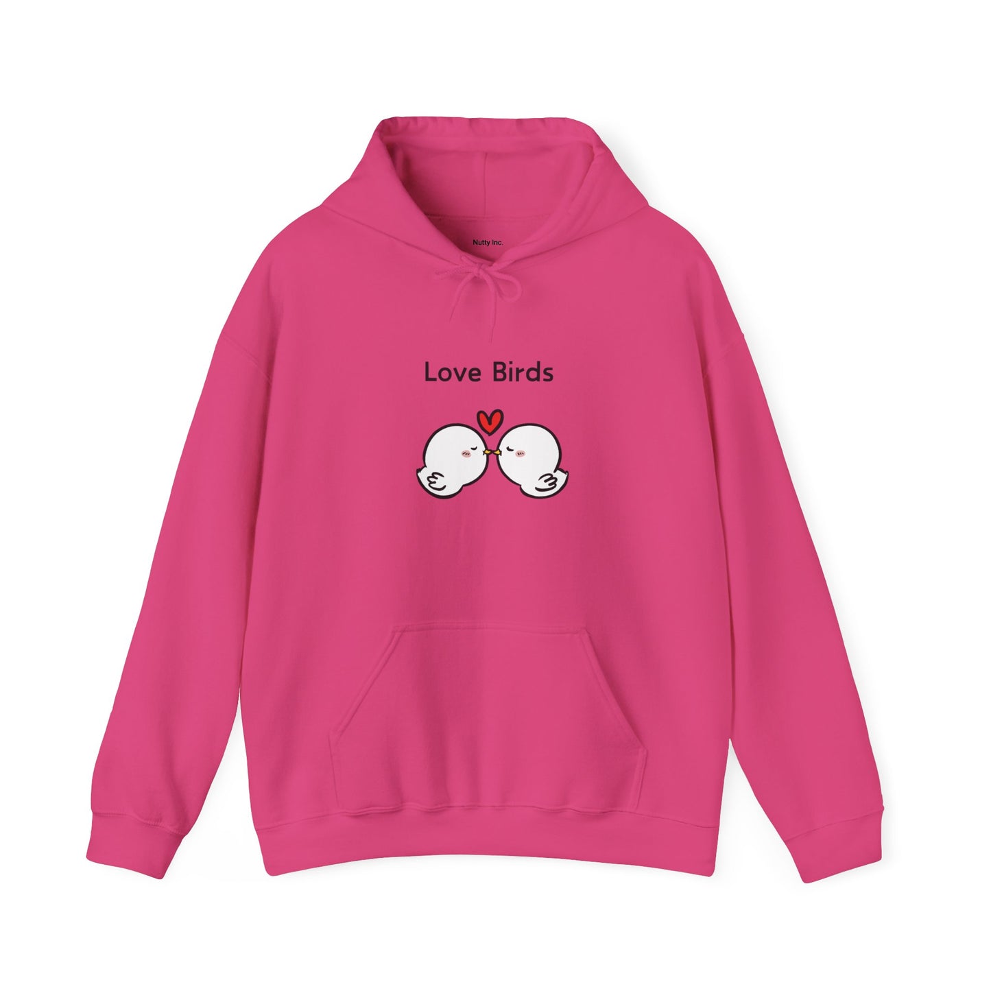 White Canary Love Birds. Unisex Hooded Sweatshirt.