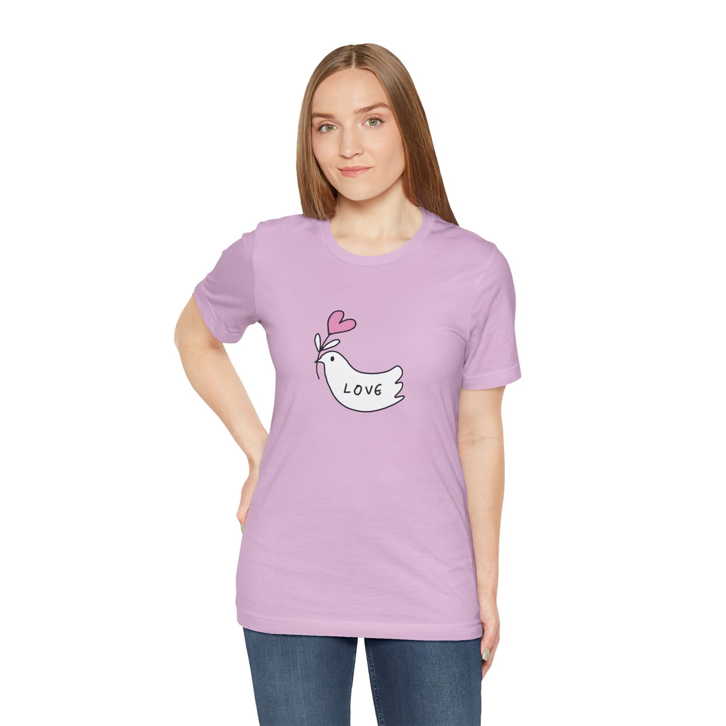 Love. Dove. Unisex Jersey Short Sleeve Tee