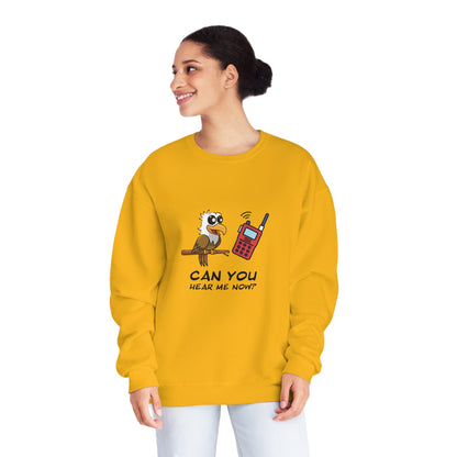 Burrowing Owl. Can You Hear Me Now? Unisex NuBlend® Crewneck Sweatshirt