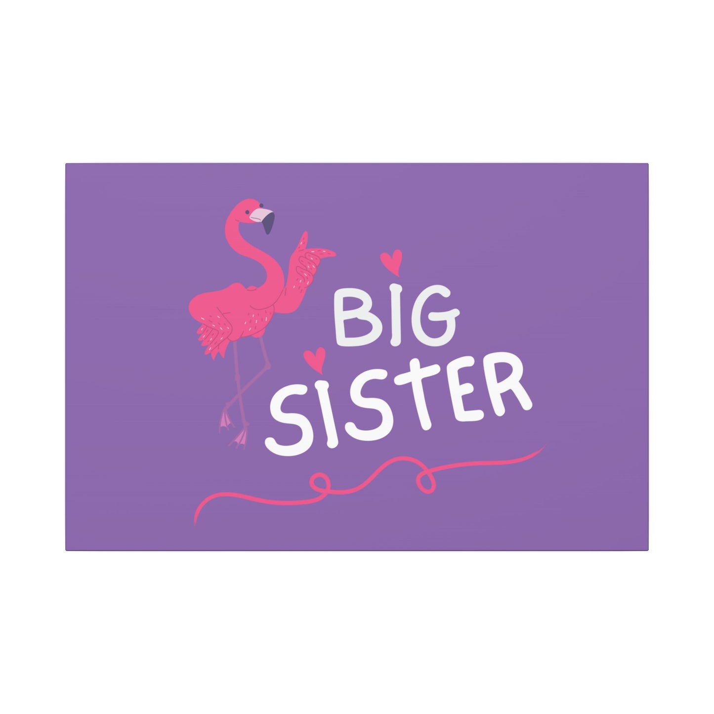 Adorable Big Sister Flamingo. Canvas Gallery Wraps