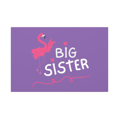 Adorable Big Sister Flamingo. Canvas Gallery Wraps