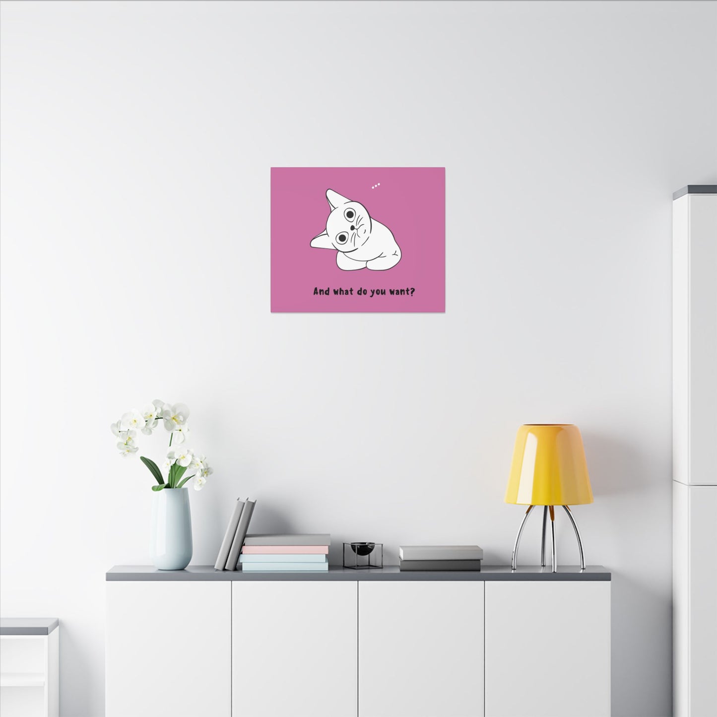 Canvas Print - Cute but Vexing Cat Wondering What You Want