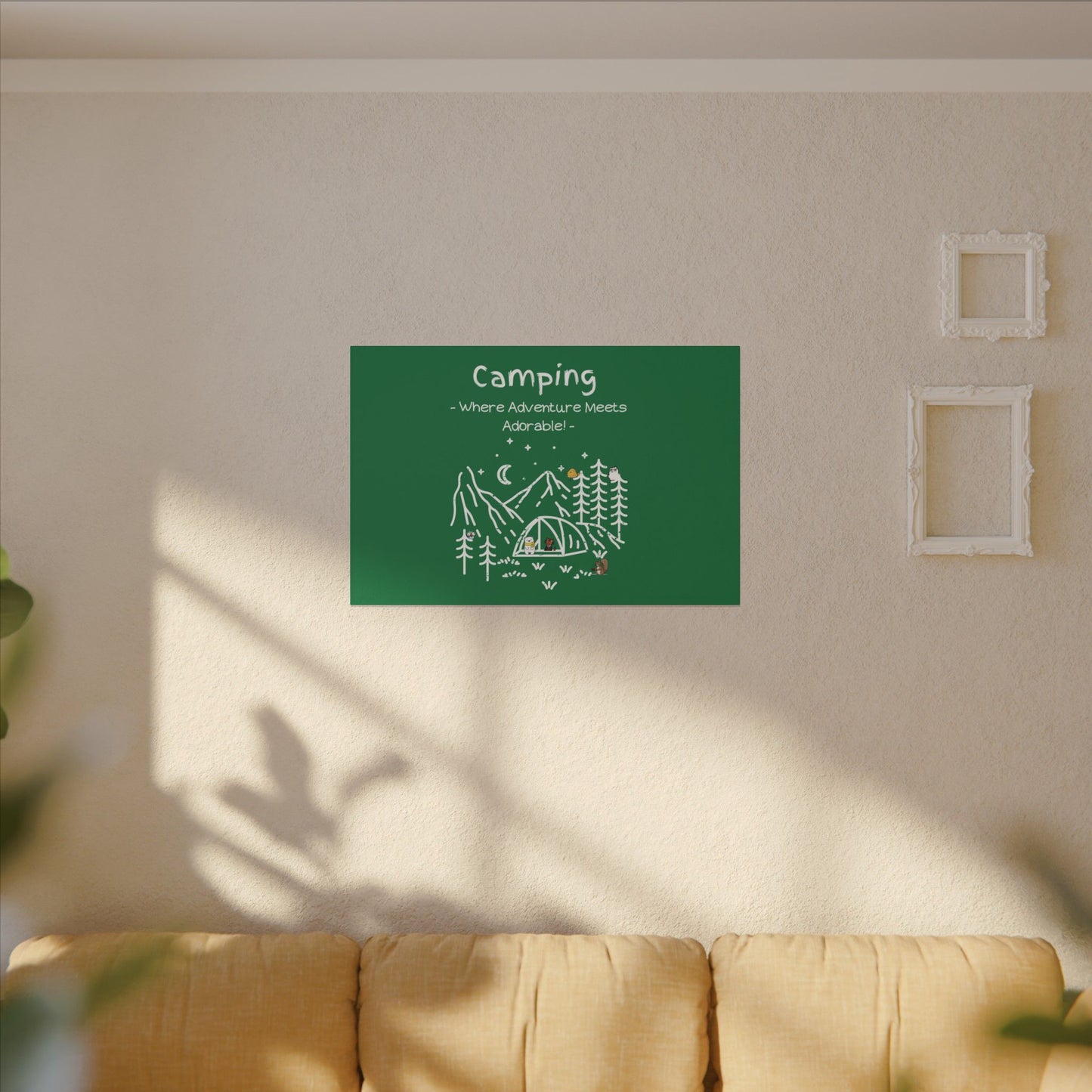 Camping. Where Adventure Meets Cuteness. Canvas Gallery Wraps