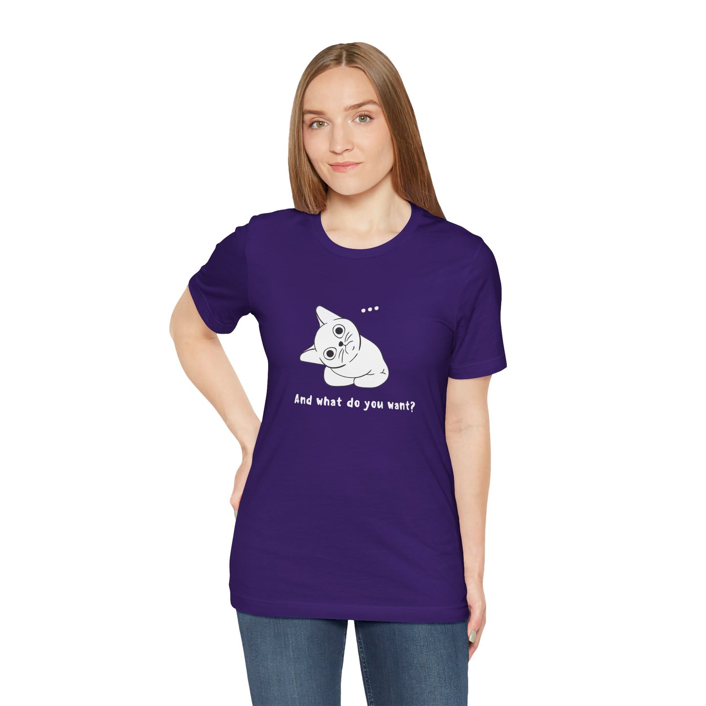 Vexing Cat Wondering What You Want. Unisex Jersey Short Sleeve Tee