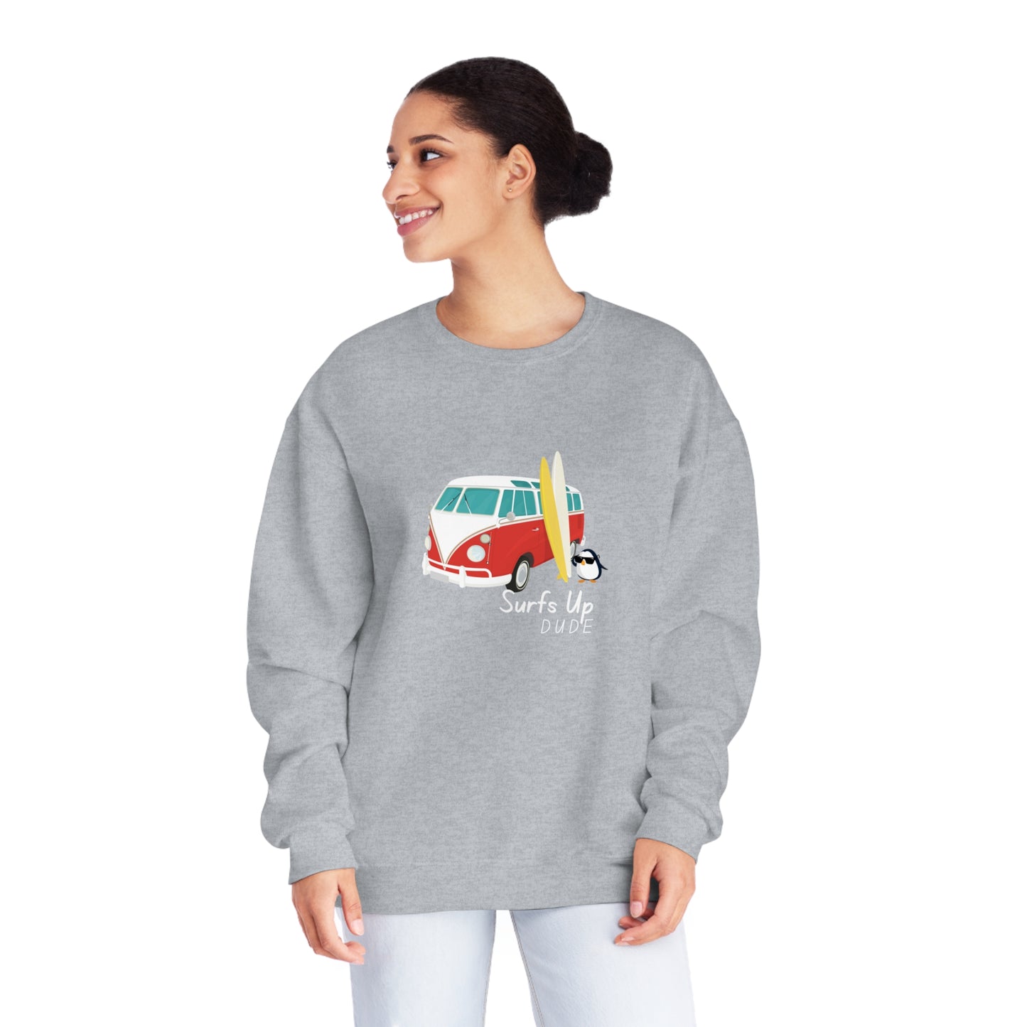 Surfs Up Dude. Unisex NuBlend® Crewneck Sweatshirt