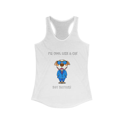 Chuck The Cool Dog. Women's Ideal Racerback Tank