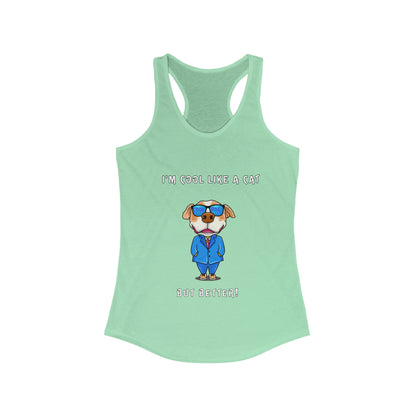 Chuck The Cool Dog. Women's Ideal Racerback Tank