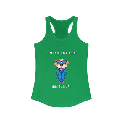 Chuck The Cool Dog. Women's Ideal Racerback Tank