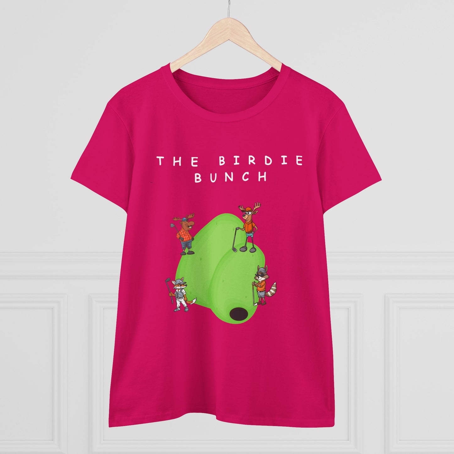The Birdie Bunch.  Midweight Women's Cotton Tee.