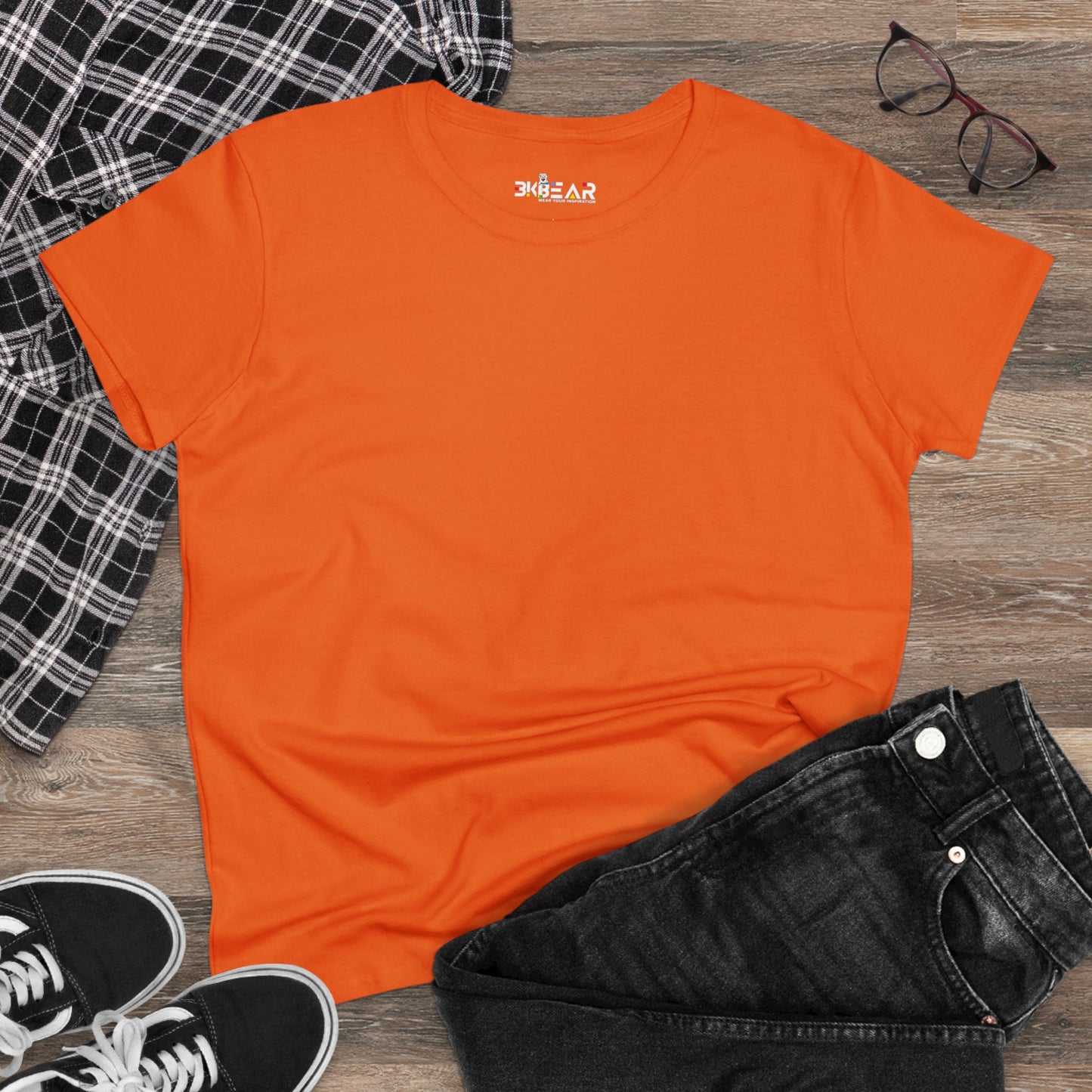 Solid Ash. Women's Midweight Cotton Tee