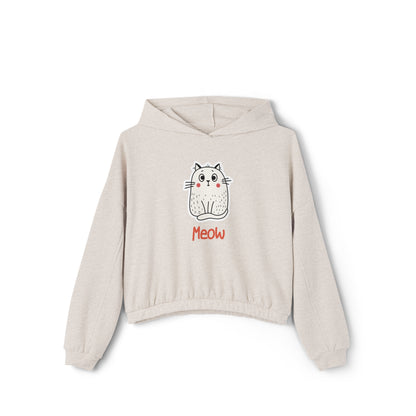 Loki The Cat. Meow.  Women's Cinched Bottom Hoodie