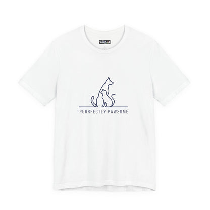 Purrfectly Pawsome. Unisex Jersey Short Sleeve Tee