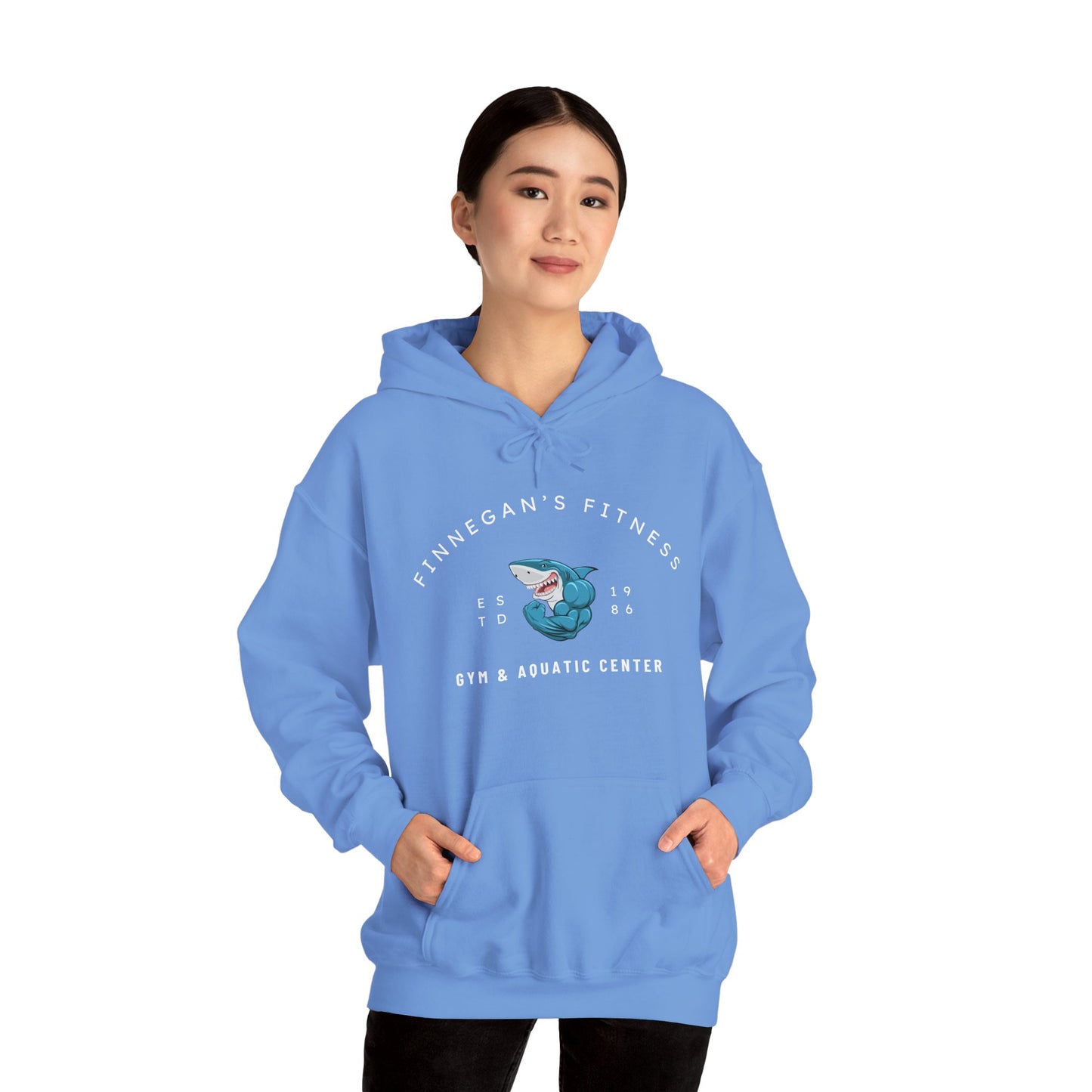Shark Gym Hoodie – Finnegan’s Fitness & Aquatic Center Sweatshirt