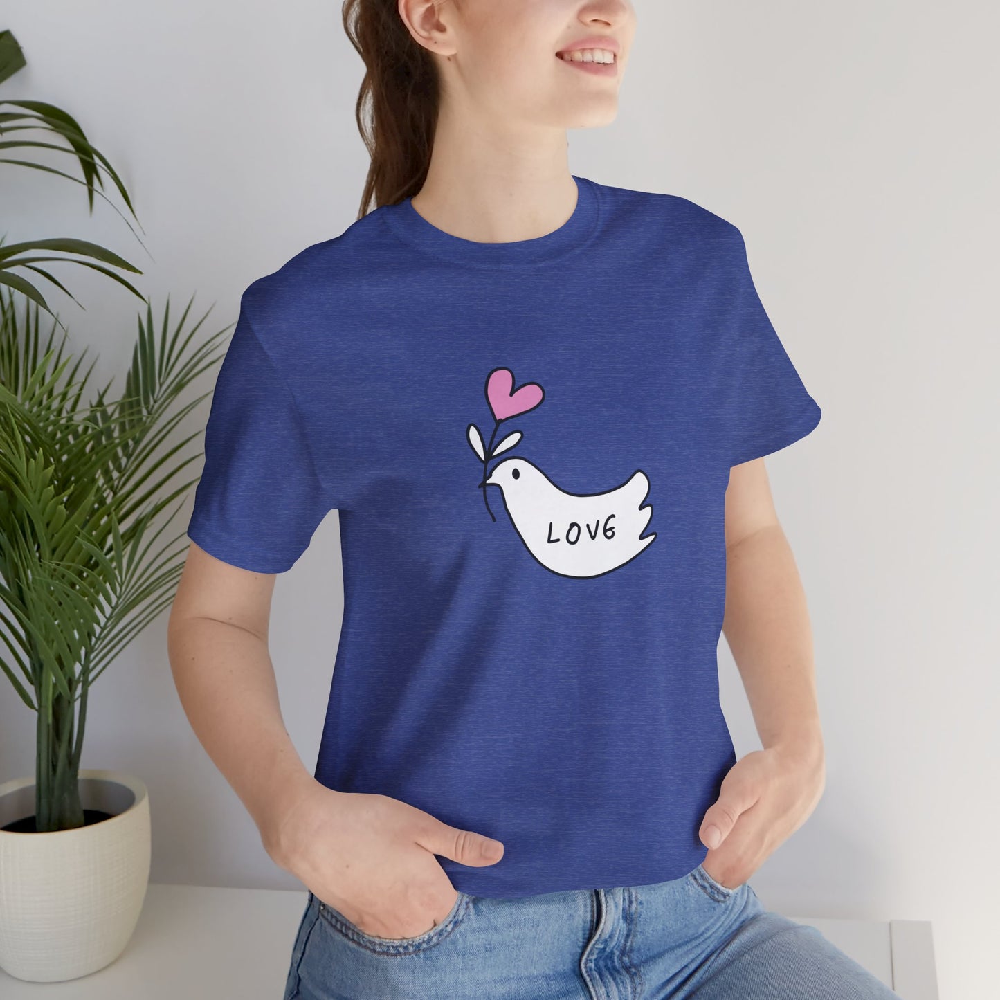 Love. Dove. Unisex Jersey Short Sleeve Tee