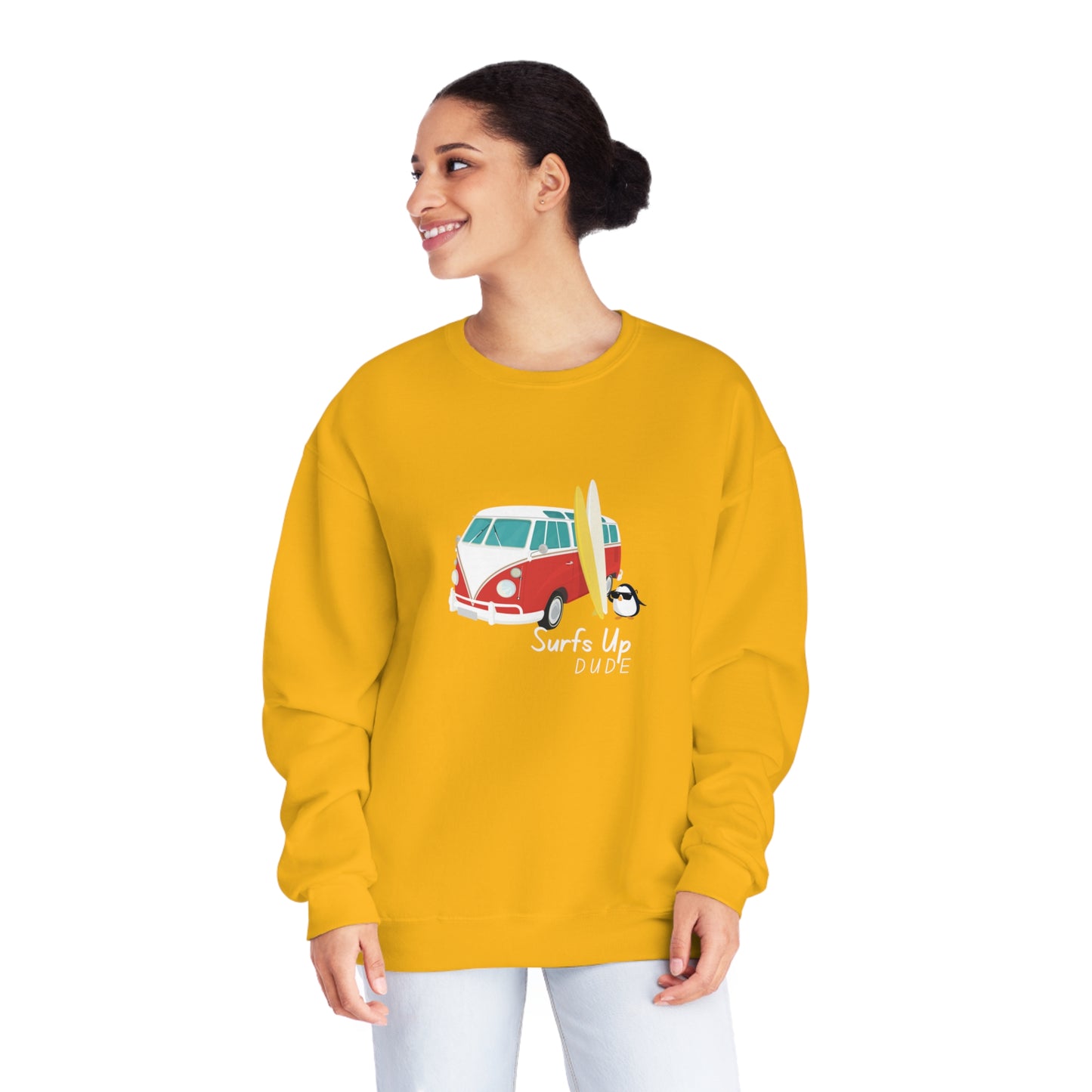 Surfs Up Dude. Unisex NuBlend® Crewneck Sweatshirt