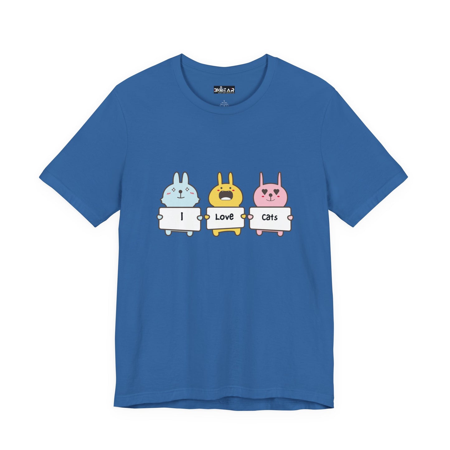 I Love Cats. Women's Unisex Jersey Short Sleeve Tee