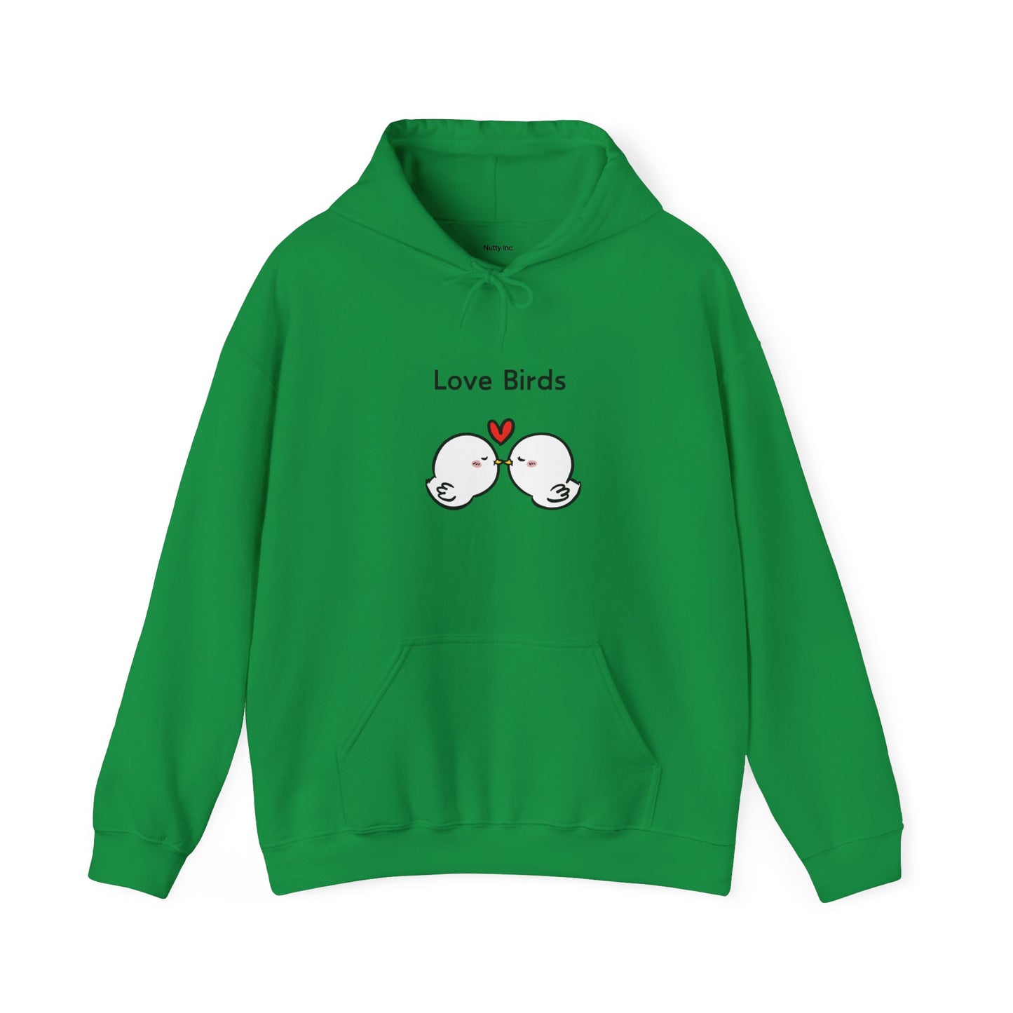 White Canary Love Birds. Unisex Hooded Sweatshirt.