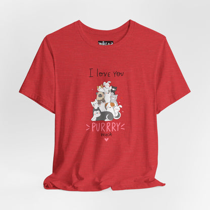 Adorable Animals that Love You Purry Much. Unisex Jersey Short Sleeve Tee
