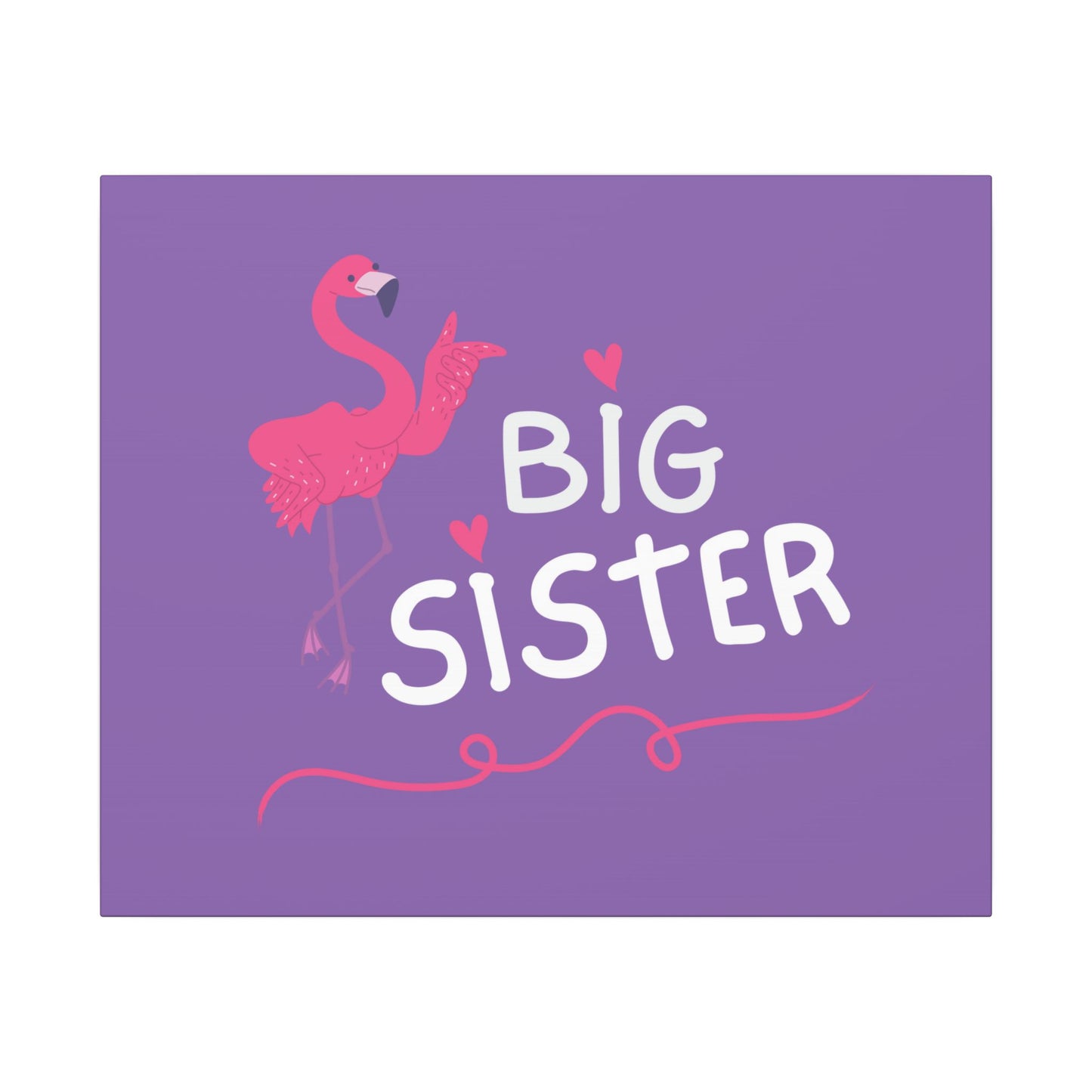 Adorable Big Sister Flamingo. Canvas Gallery Wraps