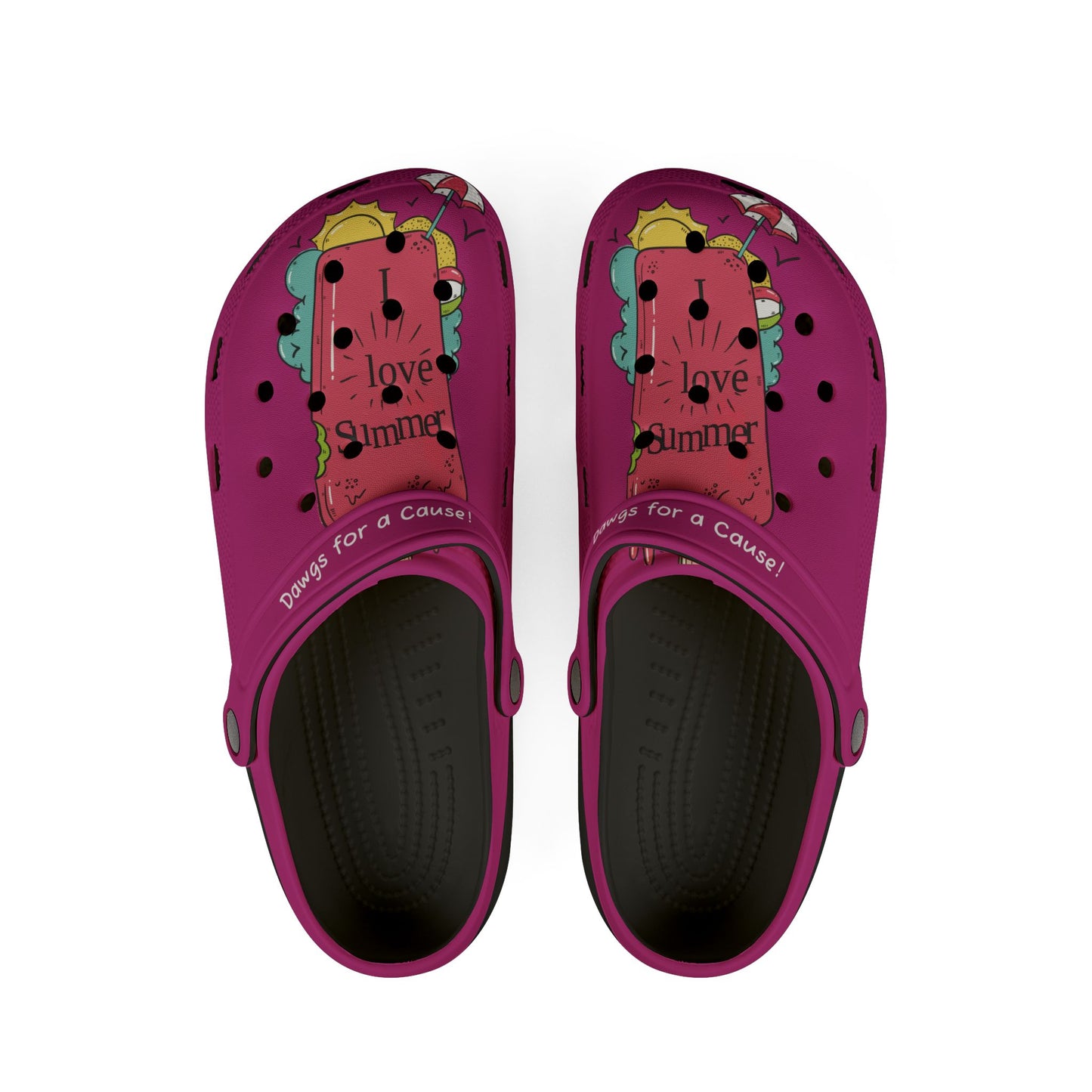 Summer Fun-Pink Rubber Clog - Fun Summer Vibe.