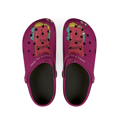 Summer Fun-Pink Rubber Clog - Fun Summer Vibe.