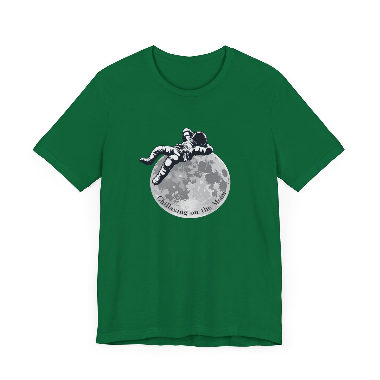 Chillaxing on the Moon. Unisex Jersey Short Sleeve Tee