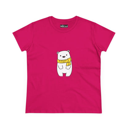 Winter Time BK Bear. .  Women's Midweight Cotton Tee