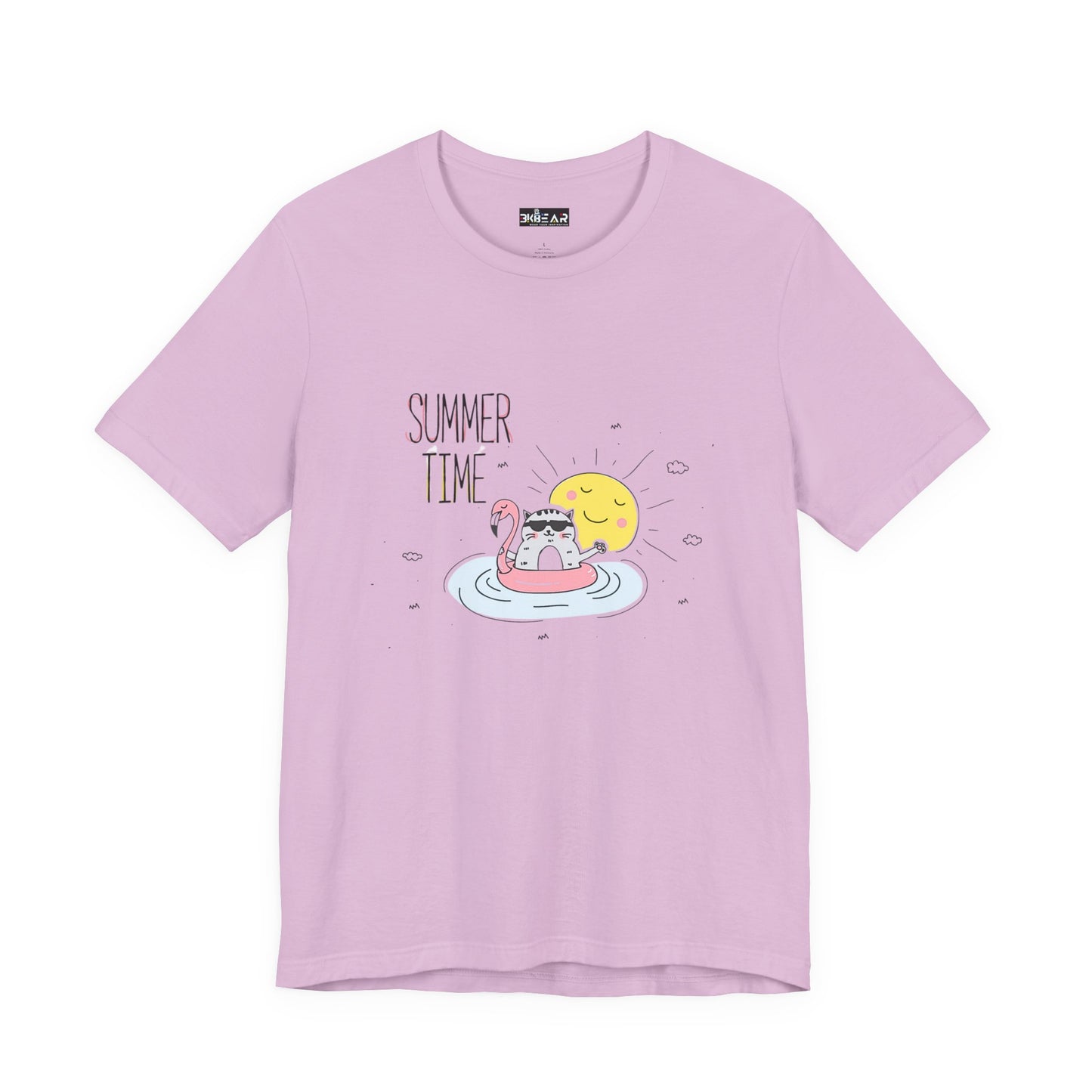 Jingles The Summertime Cat.  Women's Unisex Jersey Short Sleeve Tee