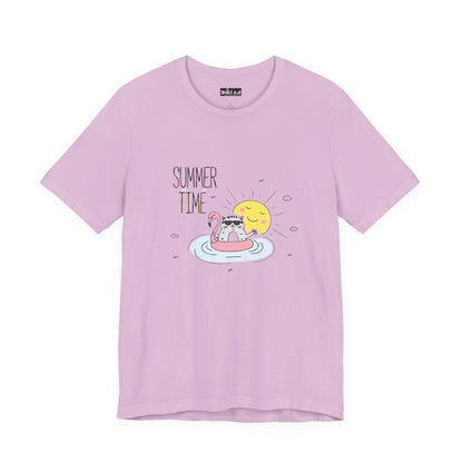 Jingles The Summertime Cat.  Women's Unisex Jersey Short Sleeve Tee