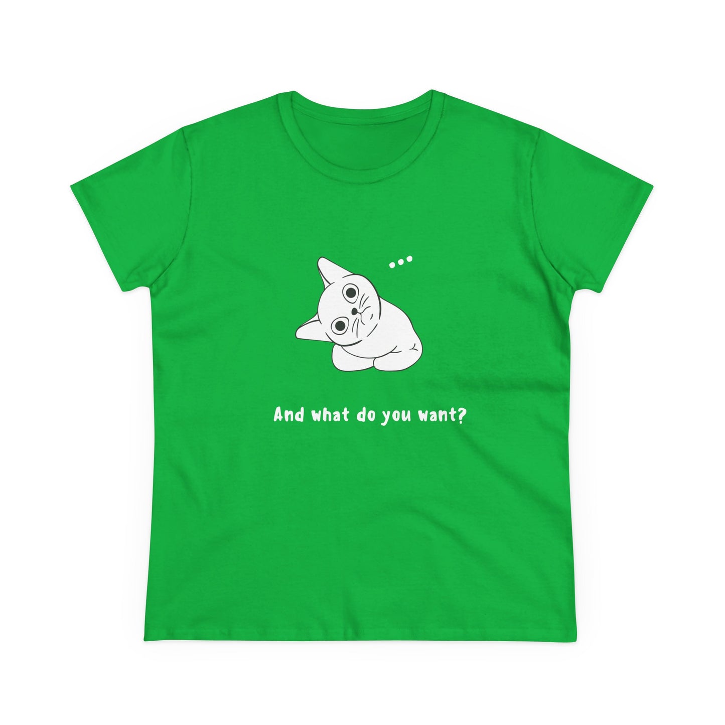 Vexing Cat Wondering What You Want. Women's Midweight Cotton Tee