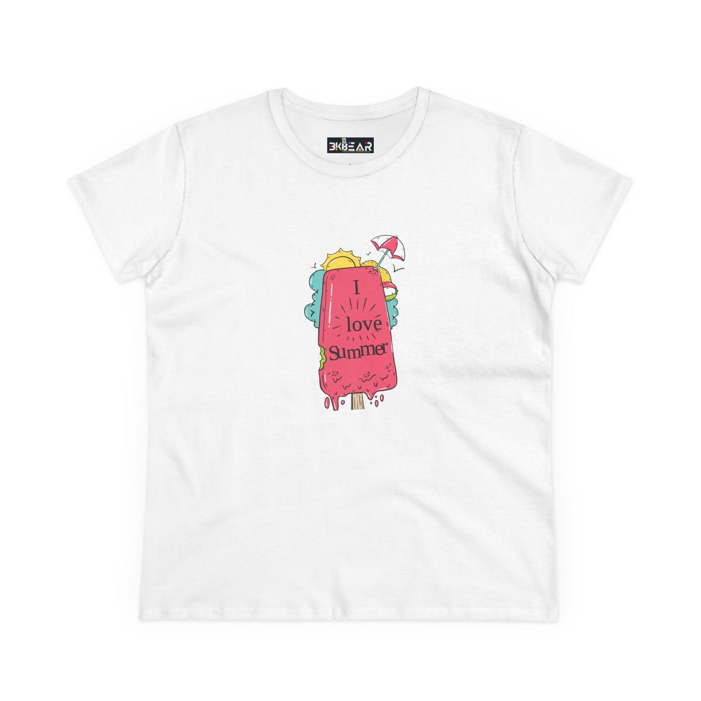 I Love Summer. Women's Midweight Cotton Tee