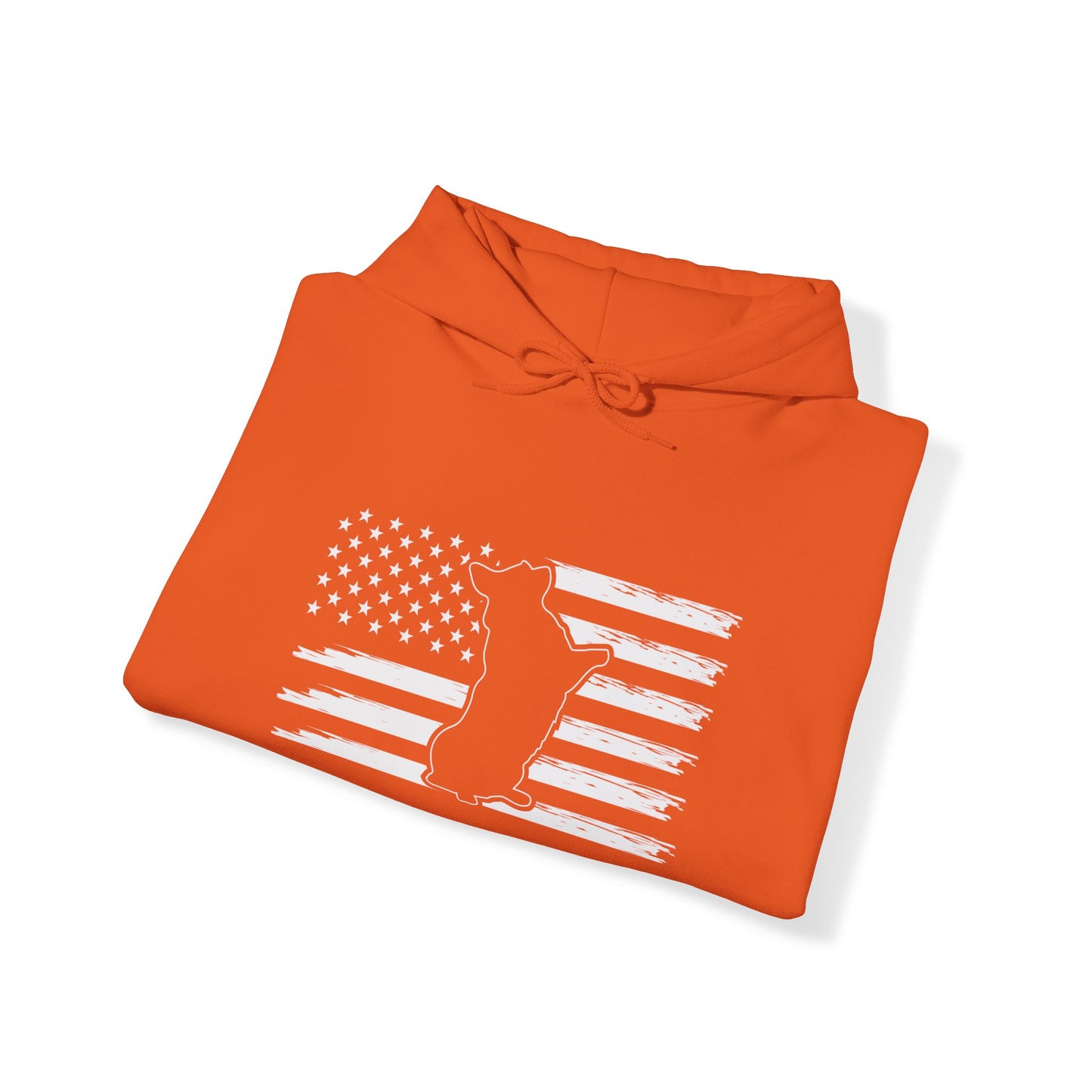 Charlie The American Flag. Unisex Hooded Sweatshirt.