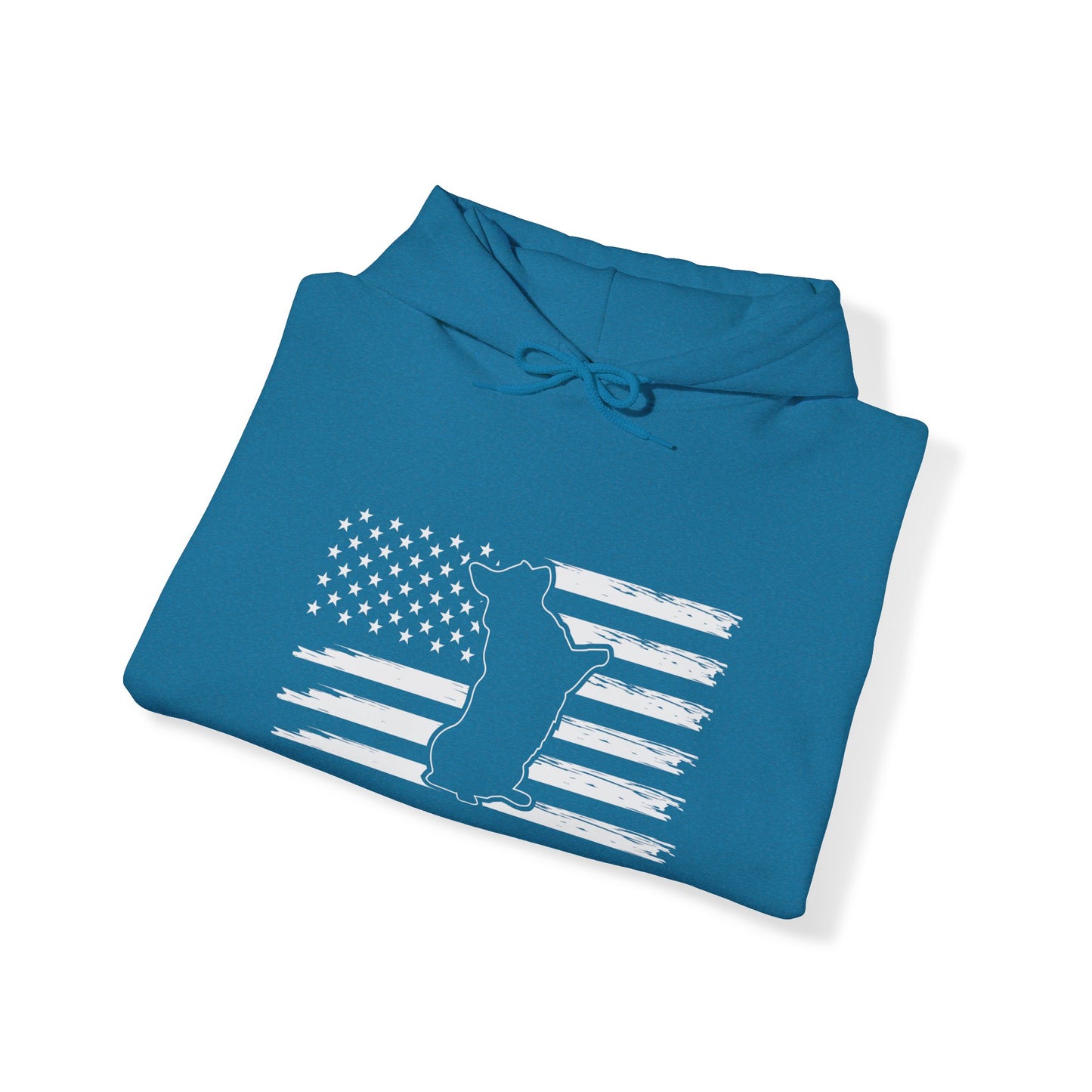 Charlie The American Flag. Unisex Hooded Sweatshirt.