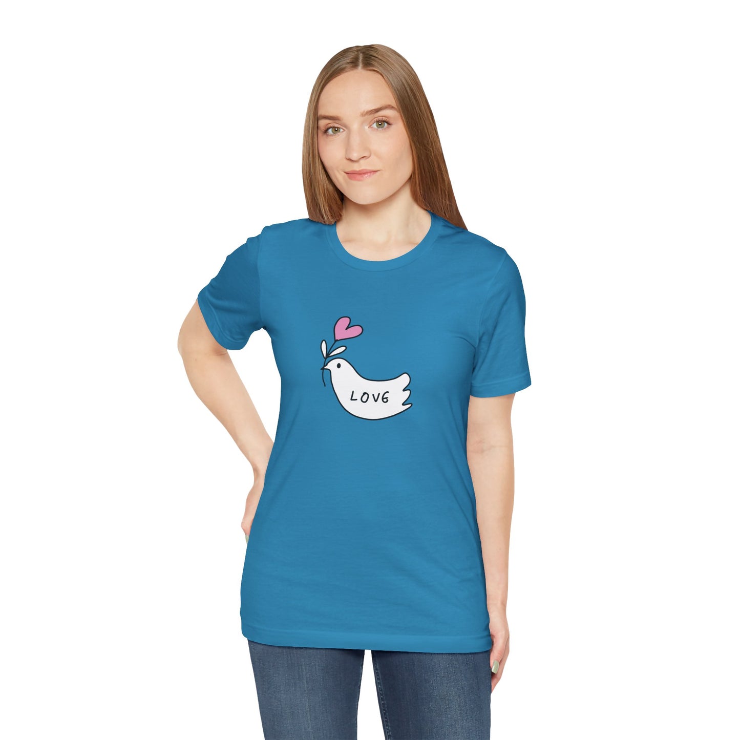 Love. Dove. Unisex Jersey Short Sleeve Tee